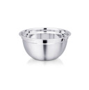 A german bowl with a steel finish and a wide circumference, Kitchenware