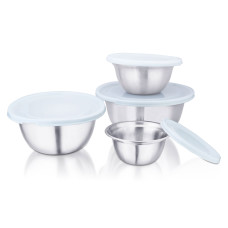 A set of stainless steel mixing bowls, High quality Kitchenware