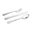 Stainless Steel cutlery set with a hammered texture, Hammered