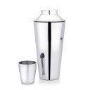 Premium quality cocktail shaker with a steel top, barware