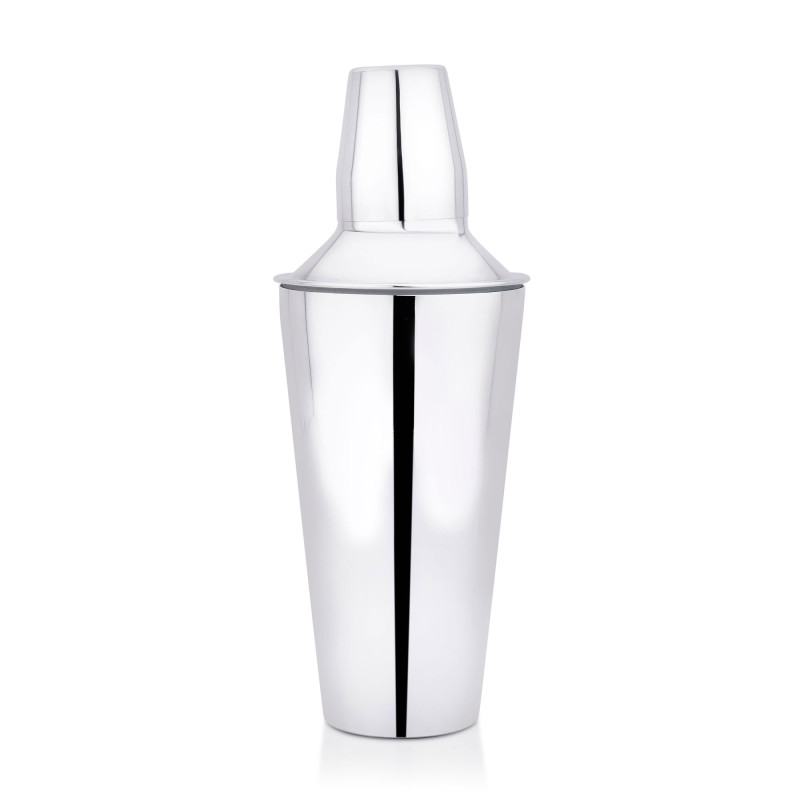 Stylish stainless steel cocktail shaker, barware